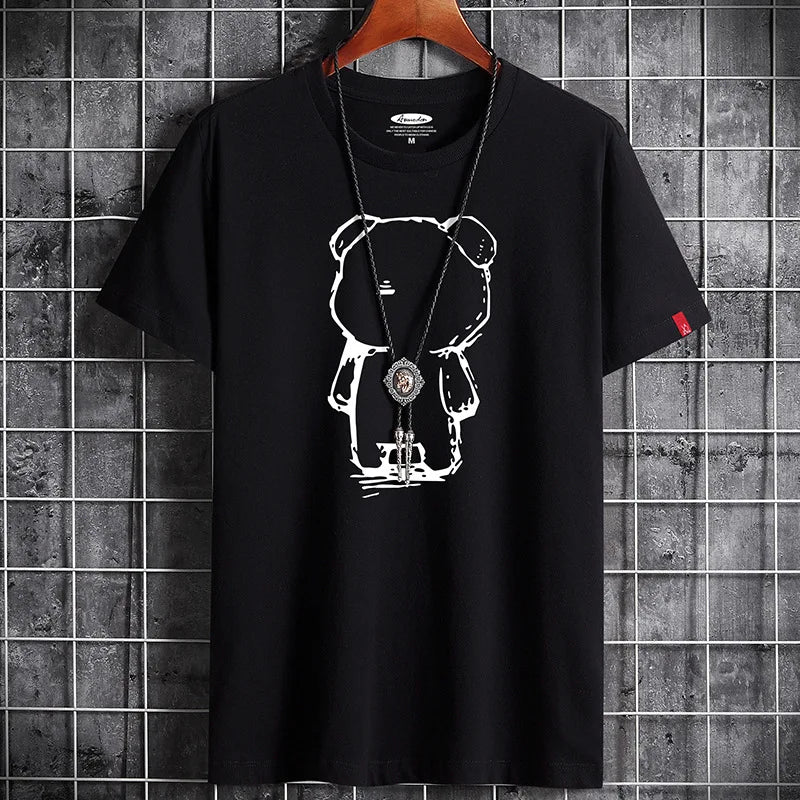 LOR MALE T Shirt for Men 2022 Newest Clothing Fitness White O Neck Anime Man T-shirt For Male Oversized S-6XL New Men T-shirts Goth Punk