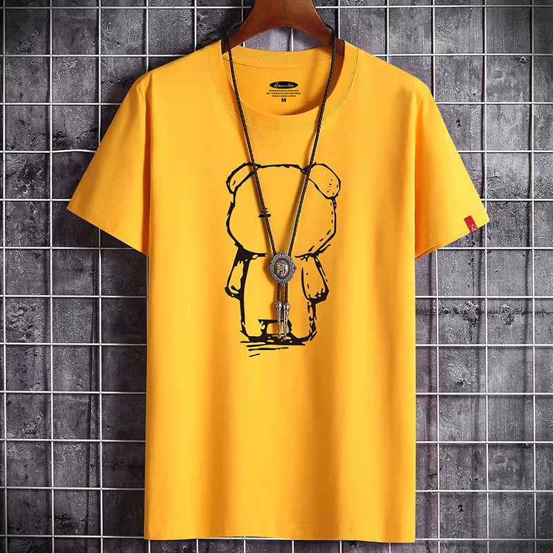 LOR MALE T Shirt for Men 2022 Newest Clothing Fitness White O Neck Anime Man T-shirt For Male Oversized S-6XL New Men T-shirts Goth Punk