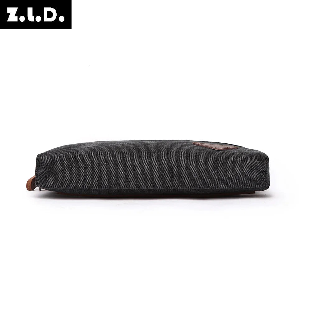 LOR MALE Man Canvas Bag Top Quality Men's Wallet Coin Purse Multi-function Male Handbag Mobile Phone Bag Large Capacity Clutches