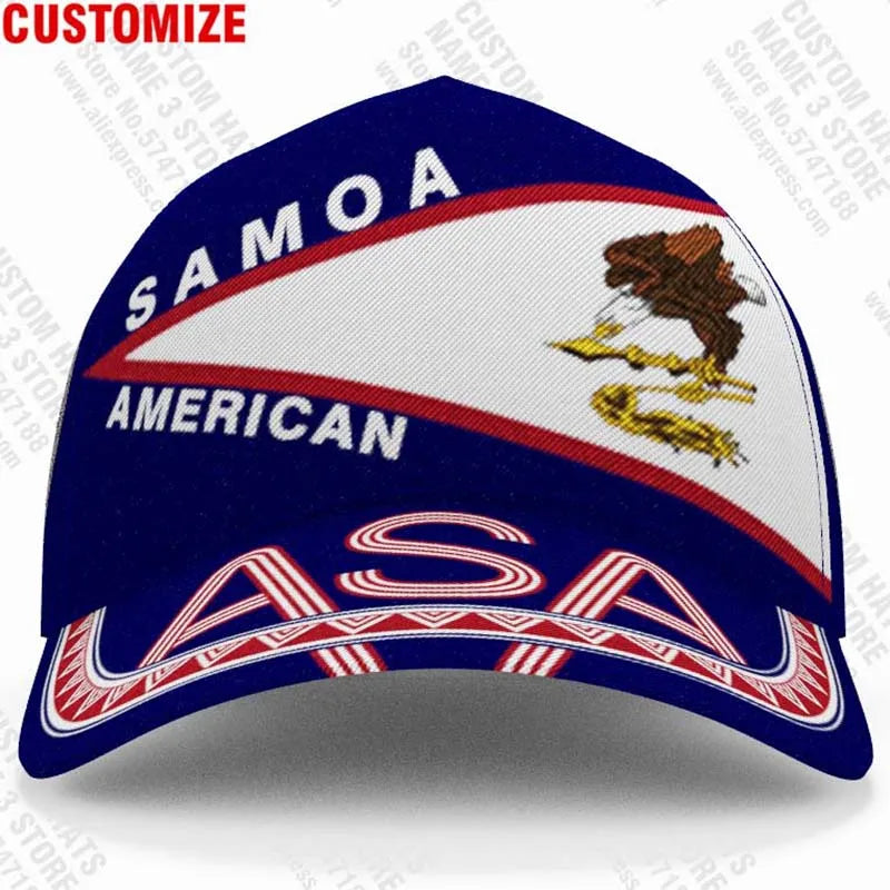 American Samoa Baseball Cap Free Custom Made Name Number Team Logo Amerika Samoan Hats Asm Travel As Nation Island Flag Headgear
