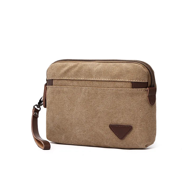LOR MALE Man Canvas Bag Top Quality Men's Wallet Coin Purse Multi-function Male Handbag Mobile Phone Bag Large Capacity Clutches