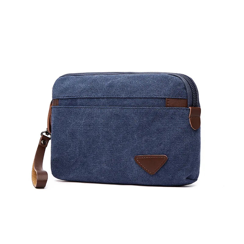 LOR MALE Man Canvas Bag Top Quality Men's Wallet Coin Purse Multi-function Male Handbag Mobile Phone Bag Large Capacity Clutches
