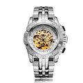 LOR MALE Men Mechanical Watch Top Brand Luxury Silver Gold Watches Creative Automatic 3