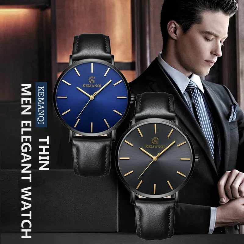 LOR MALE 2025 Luxury Business Men Watches Men Gold Watch Ultra Thin Watches