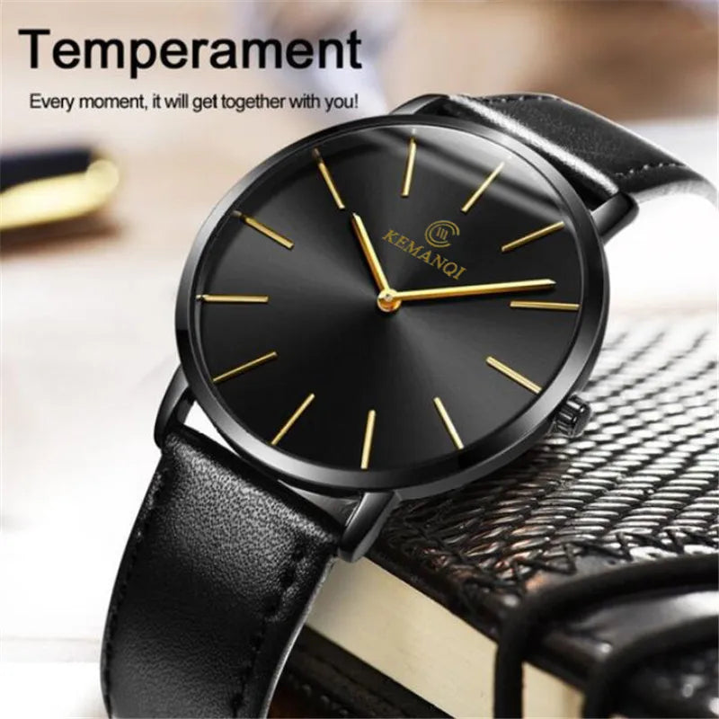 LOR MALE 2025 Luxury Business Men Watches Men Gold Watch Ultra Thin Watches 3