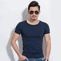 LOR MALE Men's T Shirt Short Sleeve Men T-Shirt O-Neck Slim Solid Color Half Sleeved Man Tops Tee Shirt 2026 MRMT Men T Shirt Clothing