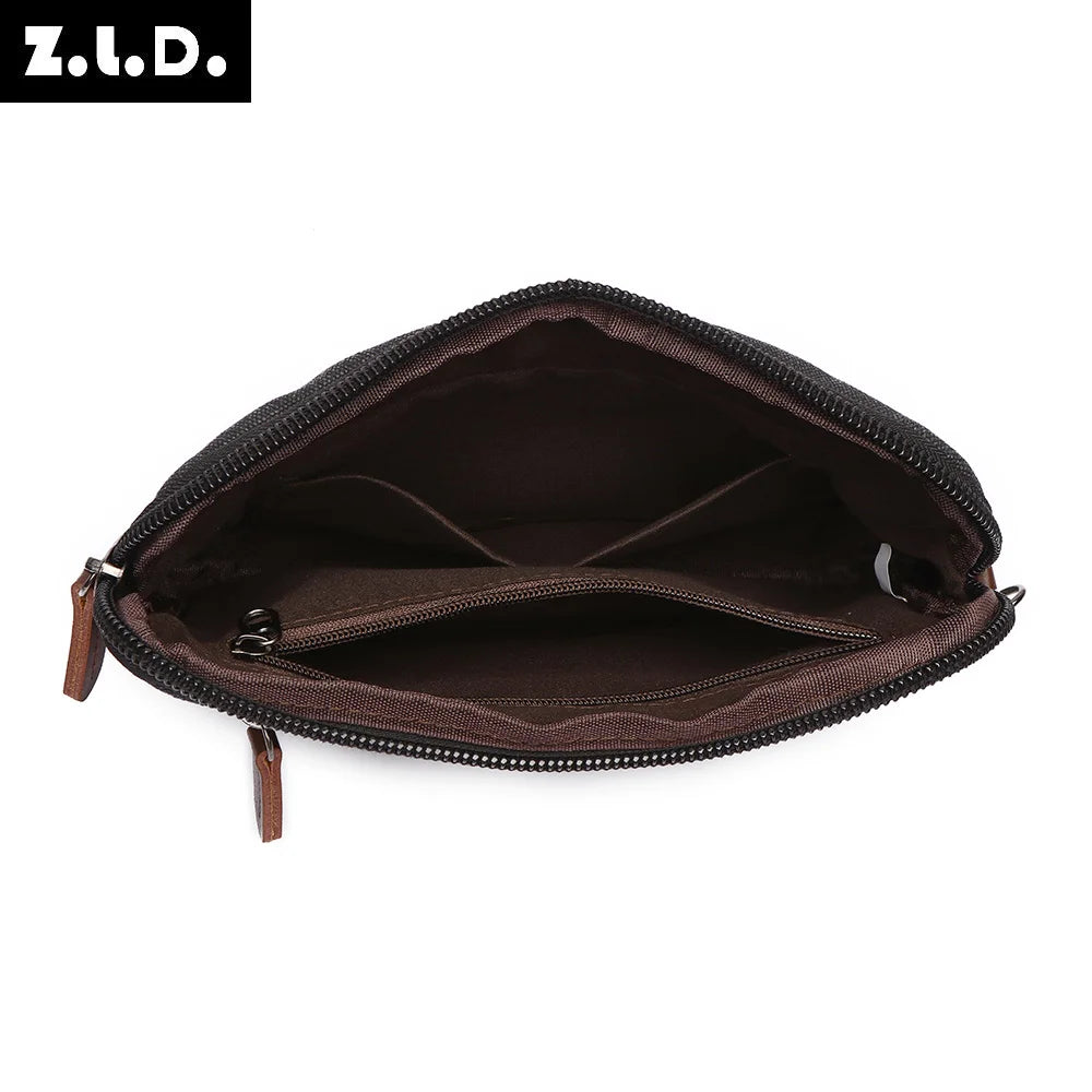 LOR MALE Man Canvas Bag Top Quality Men's Wallet Coin Purse Multi-function Male Handbag Mobile Phone Bag Large Capacity Clutches