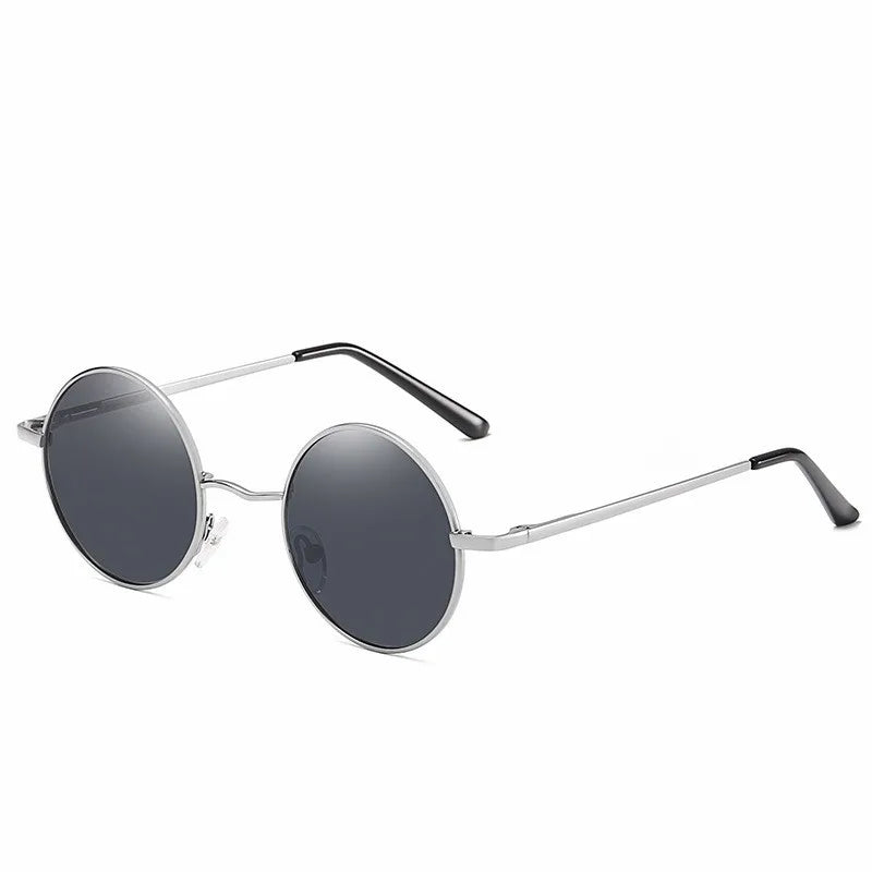 LOR MALE Round Polarized Sunglasses For Men Women Retro Sun Glasses Male Female Brand Designer Metal Frame Eyewear  Oculos De Sol