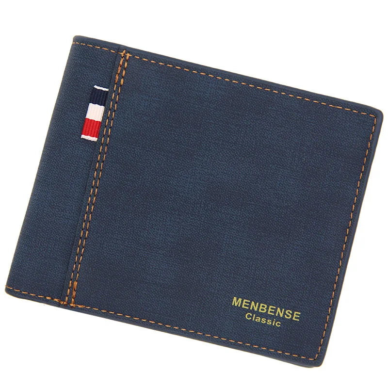 LOR MALE Men Engraved Photo Wallet Pu Leather Short Wallet Custom Photo Purse
