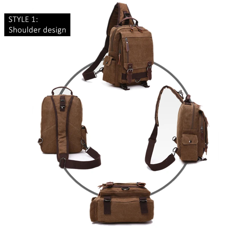 LOR MALE Small Canvas Daypack