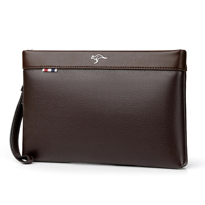 LOR MALE Luxury Brand Business Men Wallet Leather Man Clutch Bag Coins Pocket Purse Casual Envelope Long Wallets Male Handy Bag For IPAD