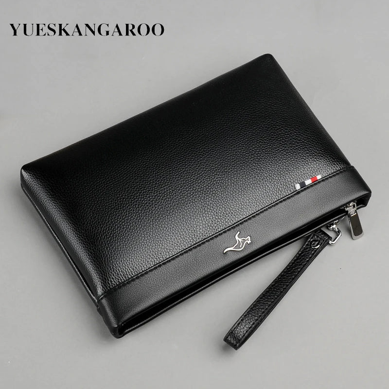 LOR MALE Luxury Brand Business Men Wallet Leather Man Clutch Bag Coins Pocket Purse Casual Envelope Long Wallets Male Handy Bag For IPAD