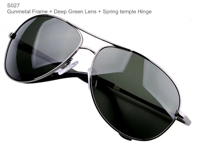 LOR MALE Polarized Men's Sunglasses Brand Oculos Masculino Gunmetal Glasses Classic Metal Eyewear Sun Glasses for Men