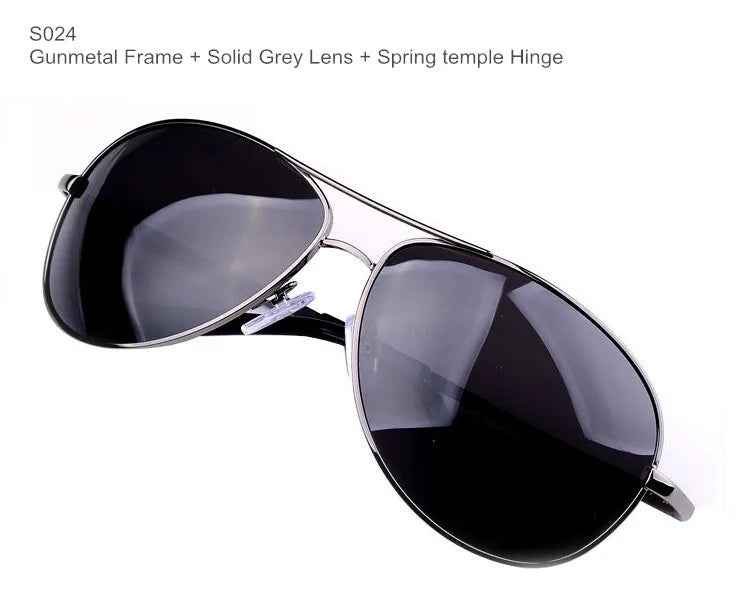 LOR MALE Polarized Men's Sunglasses Brand Oculos Masculino Gunmetal Glasses Classic Metal Eyewear Sun Glasses for Men