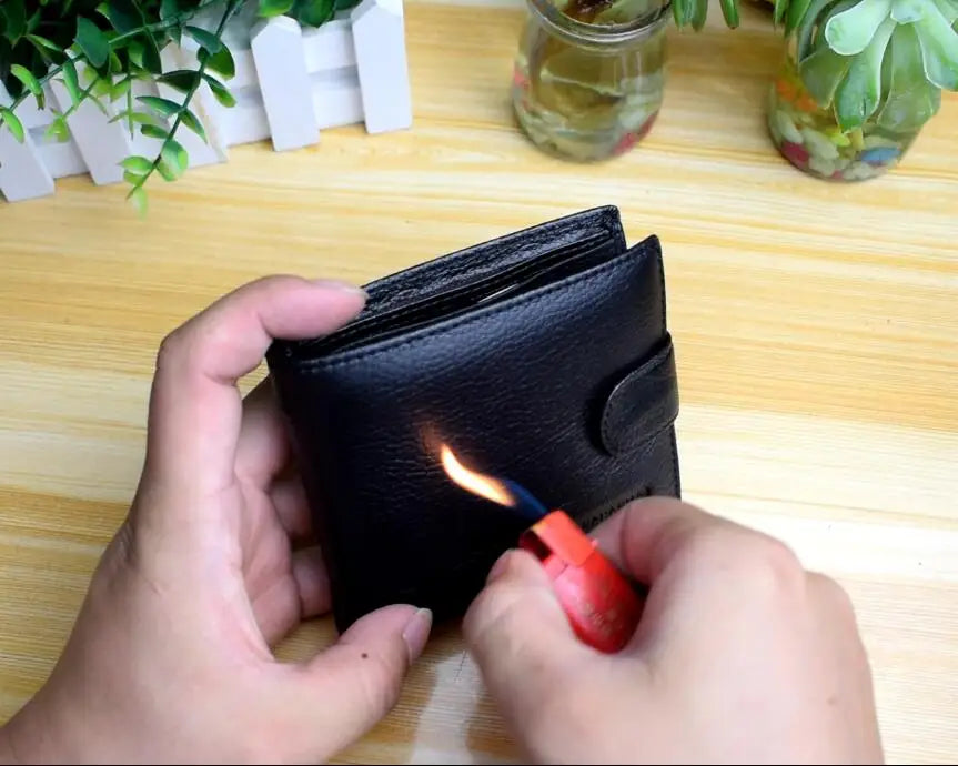 LOR MALE Wallet Made of Genuine Leather Wallet Short Hasp Carteira Masculina Purse