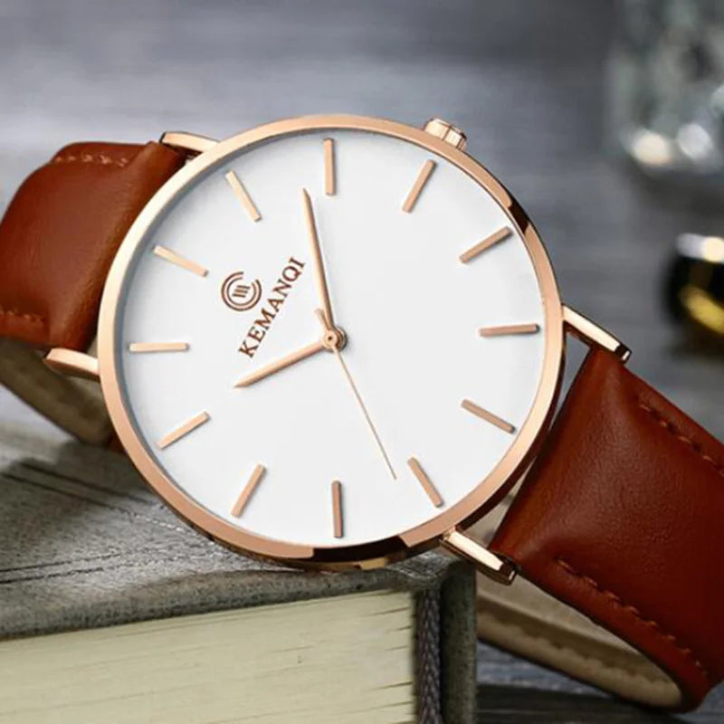 LOR MALE Relogio Masculino Watches Top Brand Luxury Ultra-thin Men Watch Clock Erkek 3