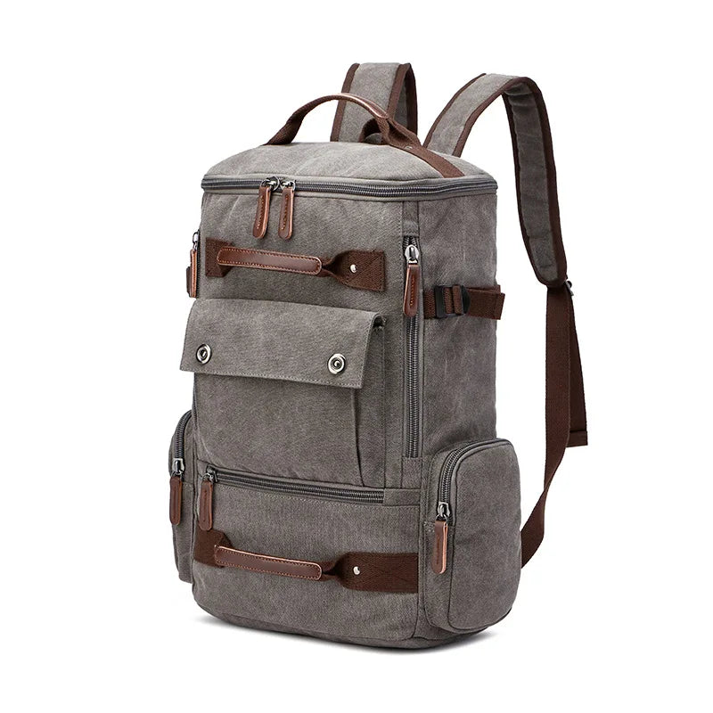 LOR MALE Vintage Canvas Laptop Backpack