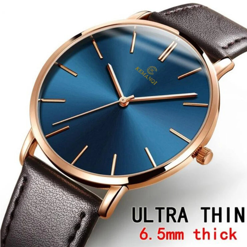 LOR MALE Relogio Masculino Watches Top Brand Luxury Ultra-thin Men Watch Clock Erkek