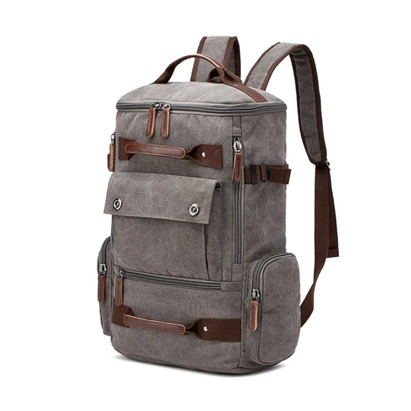 LOR MALE Vintage Canvas Laptop Backpack