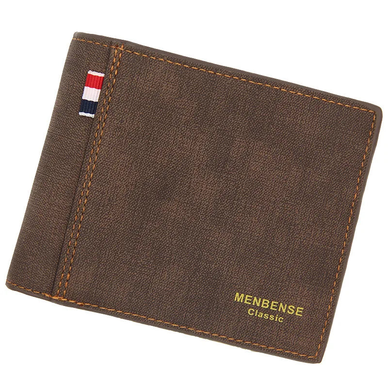 LOR MALE Men Engraved Photo Wallet Pu Leather Short Wallet Custom Photo Purse