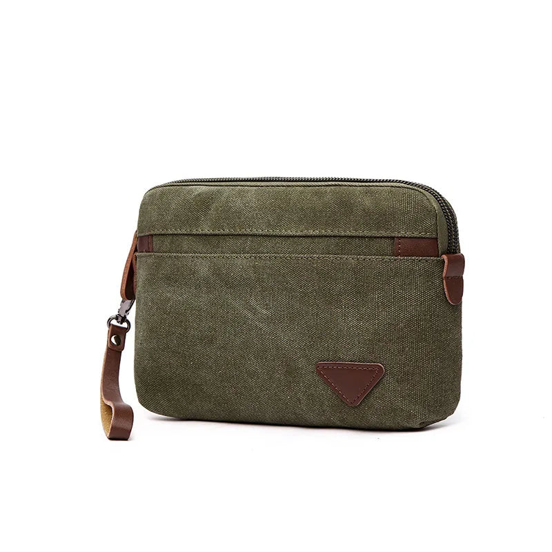 LOR MALE Man Canvas Bag Top Quality Men's Wallet Coin Purse Multi-function Male Handbag Mobile Phone Bag Large Capacity Clutches