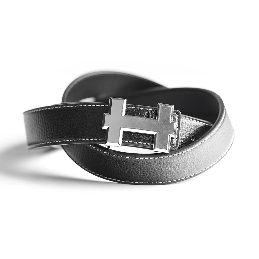 LOR MALE Luxury Designer Brand Belts Men High Quality Male Women Genuine Real Leather H Buckle Dress Strap Belt for Jeans