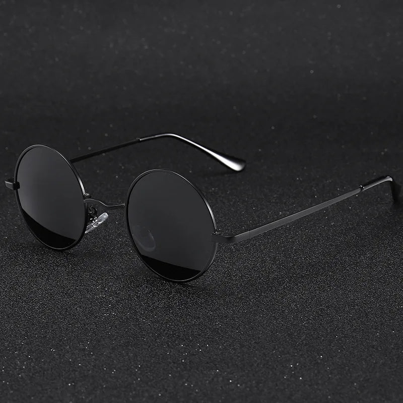 LOR MALE Round Polarized Sunglasses For Men Women Retro Sun Glasses Male Female Brand Designer Metal Frame Eyewear  Oculos De Sol