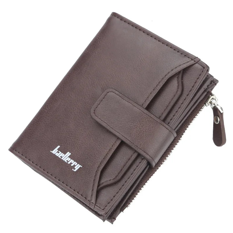 LOR MALE 2020 Name Engraving Men Wallets Short PU Leather Quality New Male Purse Vintage Card Holder Brand Wallet For Men Carteria