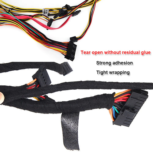 LOR MALE 1-4pcs 15/25M High Temp Wire Harness Wrapping Tape Self-Adhesive Automotive Wiring Harness Fabric Tape for Car Noise Damping
