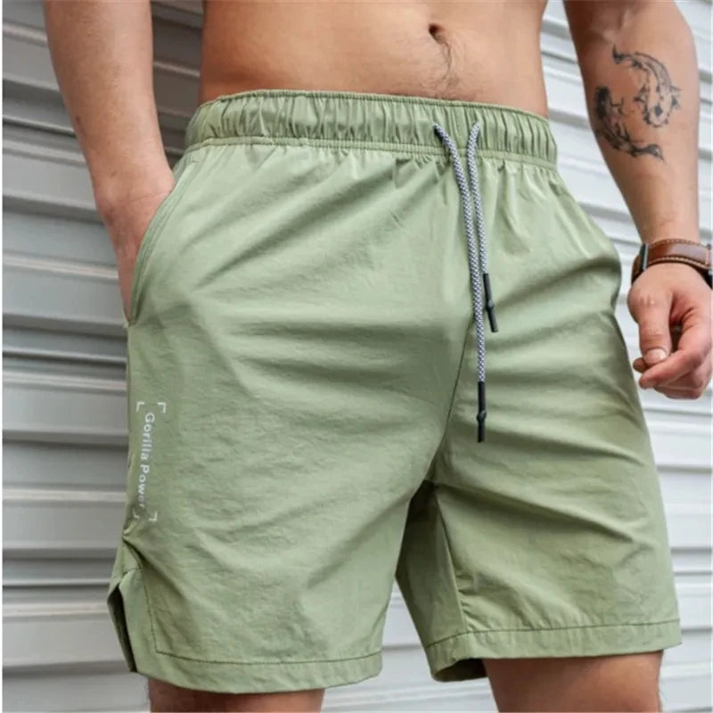 LOR MALE Men Hot Shorts Light Weight Thin Short Pants Running Squat Fitness Ring