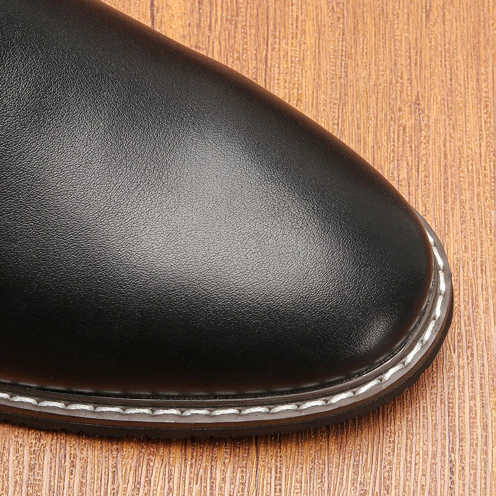 LOR MALE Comfortable Chelsea Boots for Men Fashionable Leather Footwear 2025 Brand Men's Boots