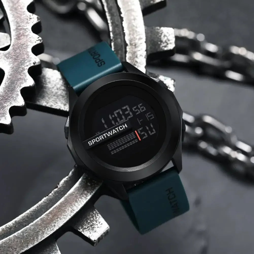 LOR MALE Sports Watches Alarm Clock Multifunction Men LED Digital Watch Waterproof Fitn