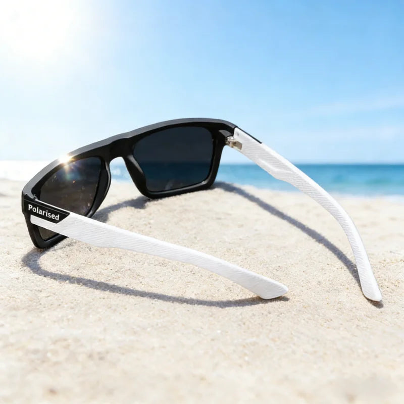 LOR MALE Polarized Square Sunglasses UV400 Black Fashion Shades for Men & Women Ideal for Driving Fishing & Outdoor Sports