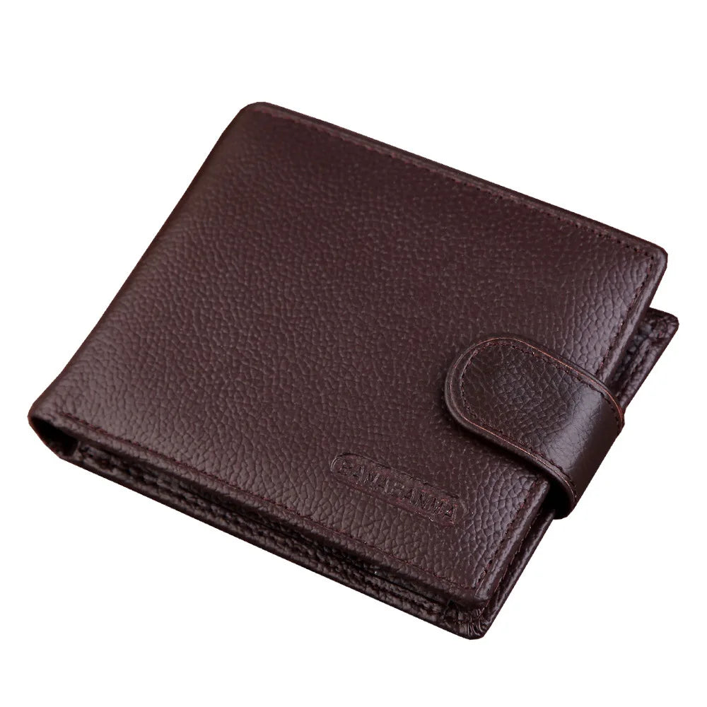 LOR MALE Wallet Made of Genuine Leather Wallet Short Hasp Carteira Masculina Purse