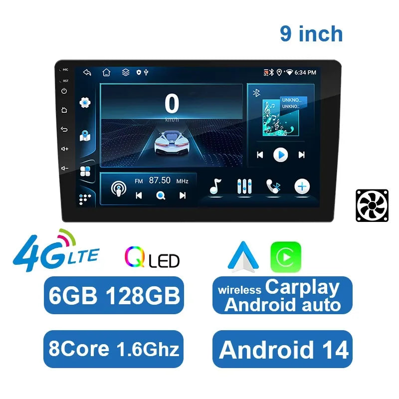 LOR MALE ESSGOO 7 9 10 Car Radio Android Auto Carplay Car Stereo Multimedia Player Universal WIFI GPS Autoradio Car Intelligent Systems