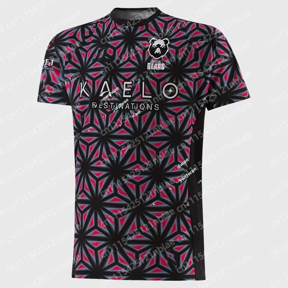 2026 Bristol Bears Blue Stripe Rugby Jersey KAELO DESTINATIONS Sponsor Rugby Shirt for Men Family Kids Tees Fashion Quick Dry