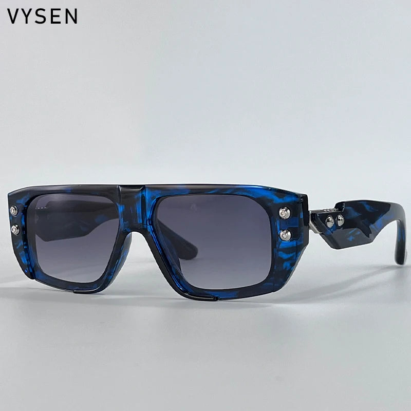 LOR MALE Polarized Steampunk Square Sunglasses Men 2026 Luxury Brand Punk Big Frame Driving Sun Glasses Fashion Eyewear For Male Shades