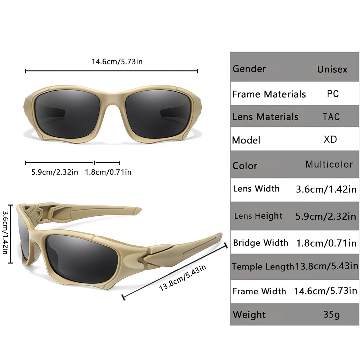 LOR MALE Polarized Fishing Sunglasses for Men Women Classic Camouflage Shades with UV Protection for Outdoor Driving Cycling Hiking
