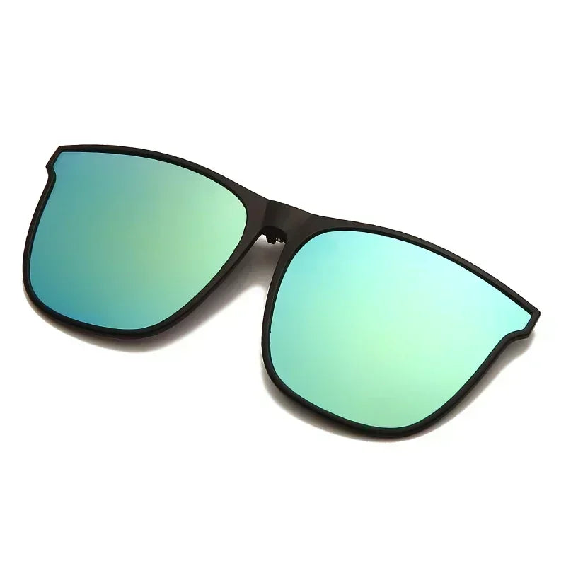 LOR MALE Polarized Clip On Sunglasses Men Photochromic Car Driver Goggles Night Vision Glasses Anti Glare Vintage Square Eyewear