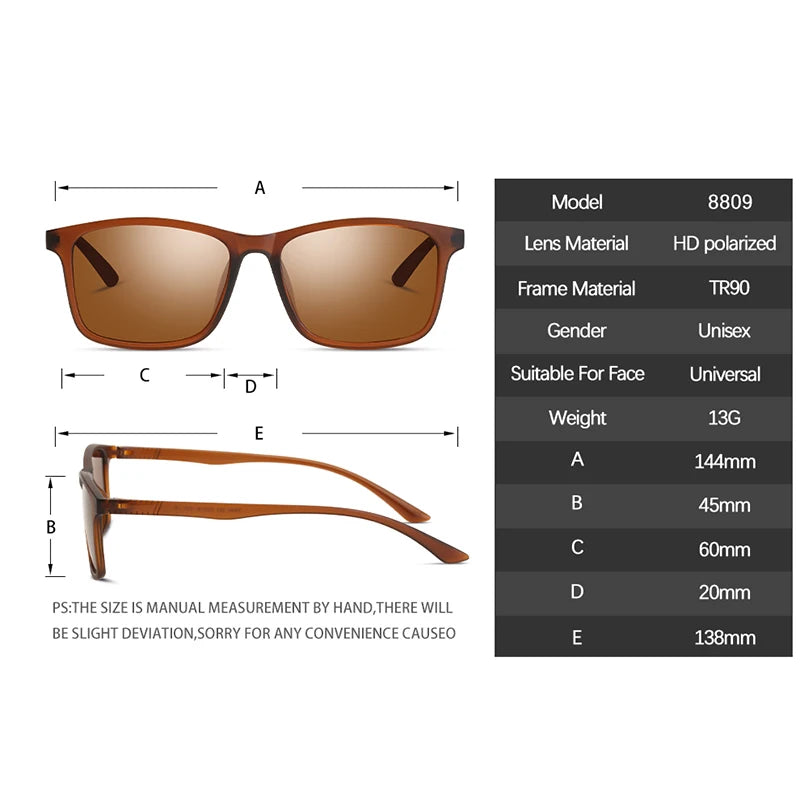 LOR MALE Polarized Sunglasses For Men And Women Driving Glasses Fishing Glasses Classic Sports Glasses