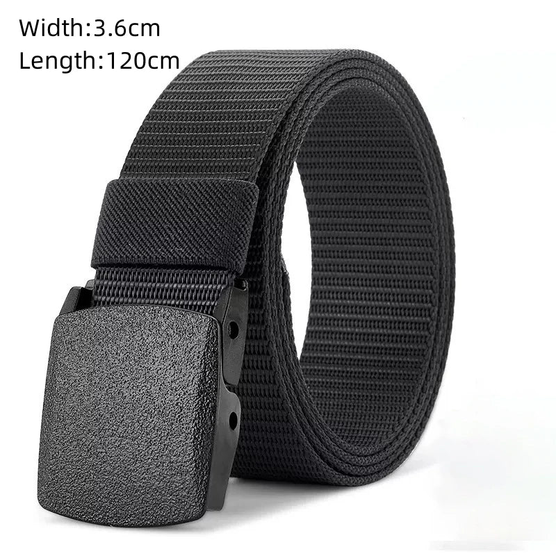 LOR MALE Men's Belt Outdoor Hunting Tactics Belt Multi functional Buckle Nylon Belt High Quality Marine Corps Canvas Belt