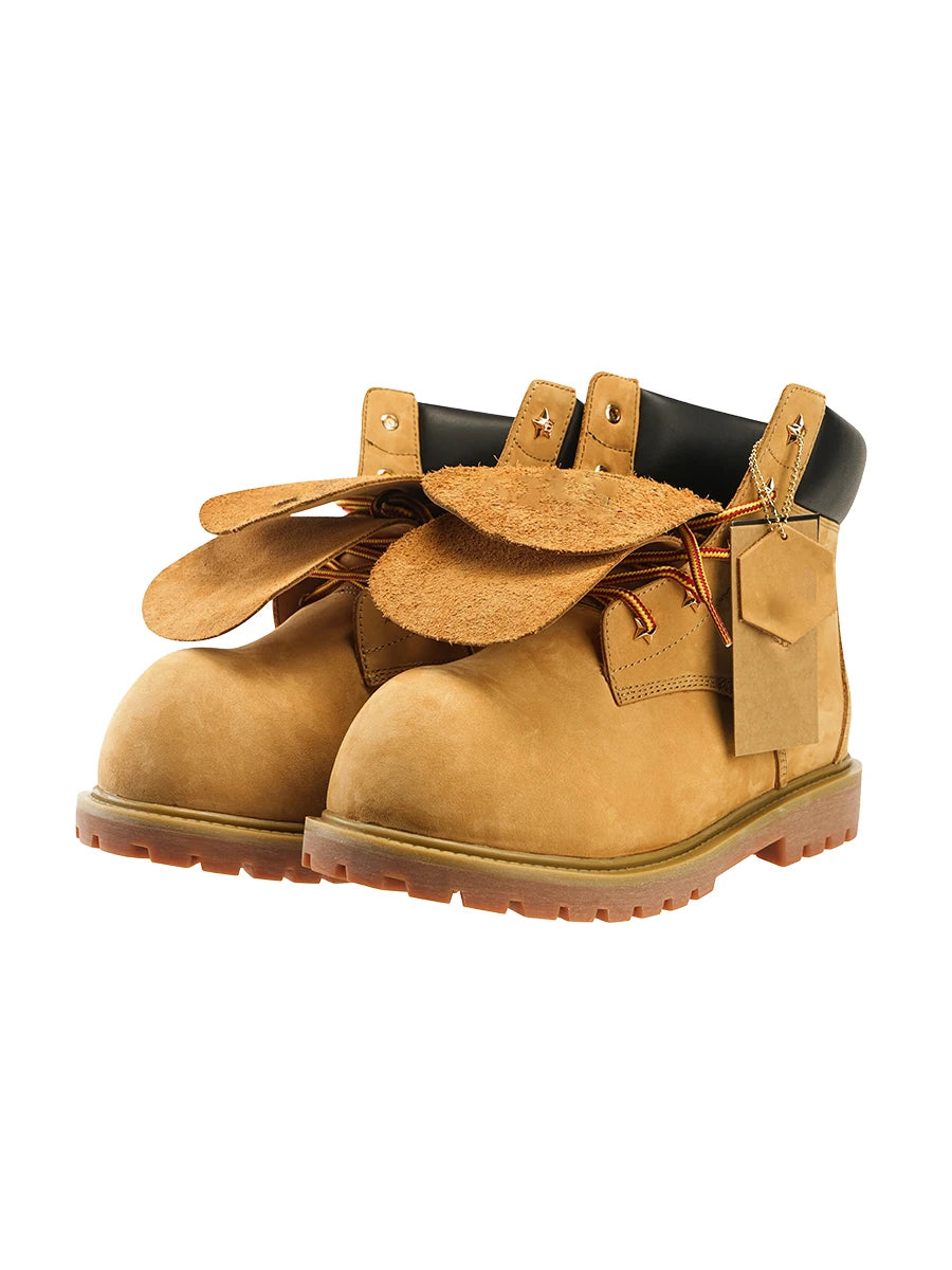 LOR MALE Design Boots High Top Commuter Shoes Thick Bottom Heightening Autumn Wear Resistant Rubber Outsole
