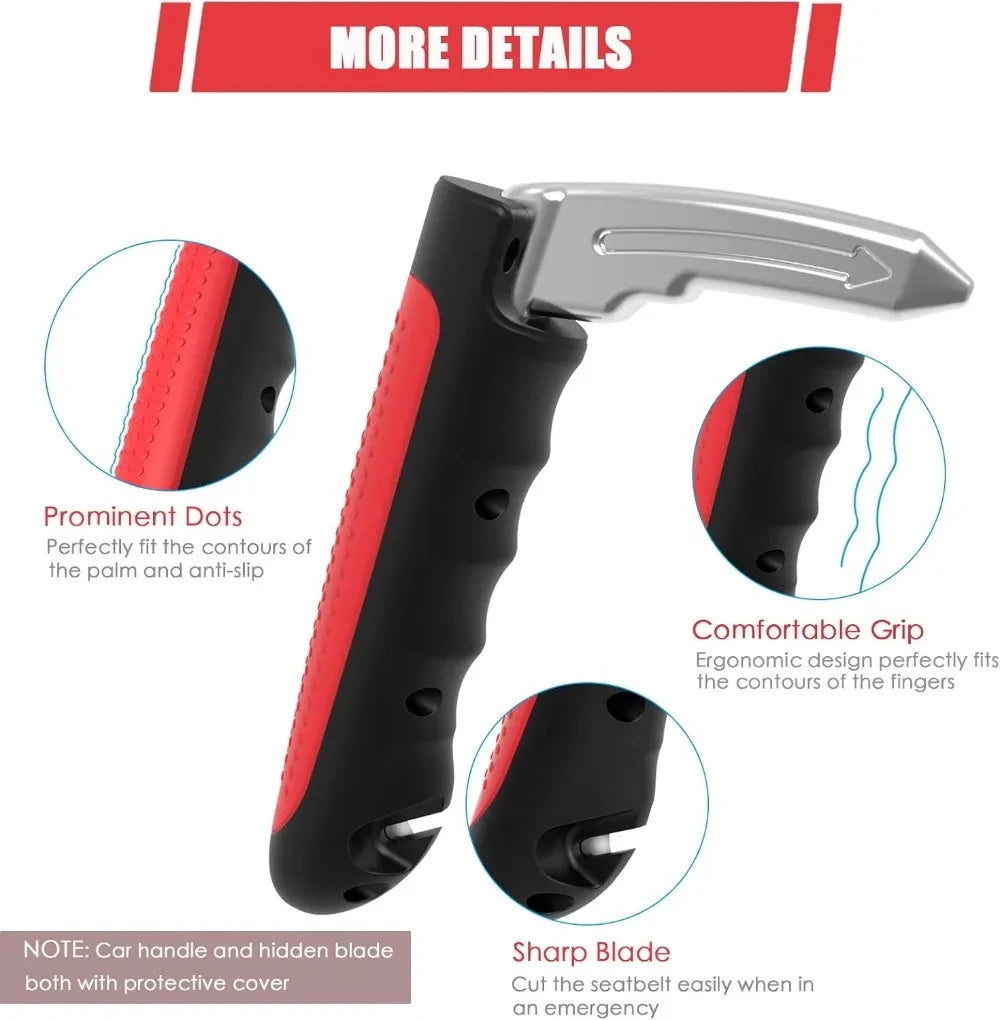 LOR MALE 2 in 1 Multifunction Car Door Assist Handle Vehicle Support Handles Window Breaker Portable Automotive Car Handle Assist