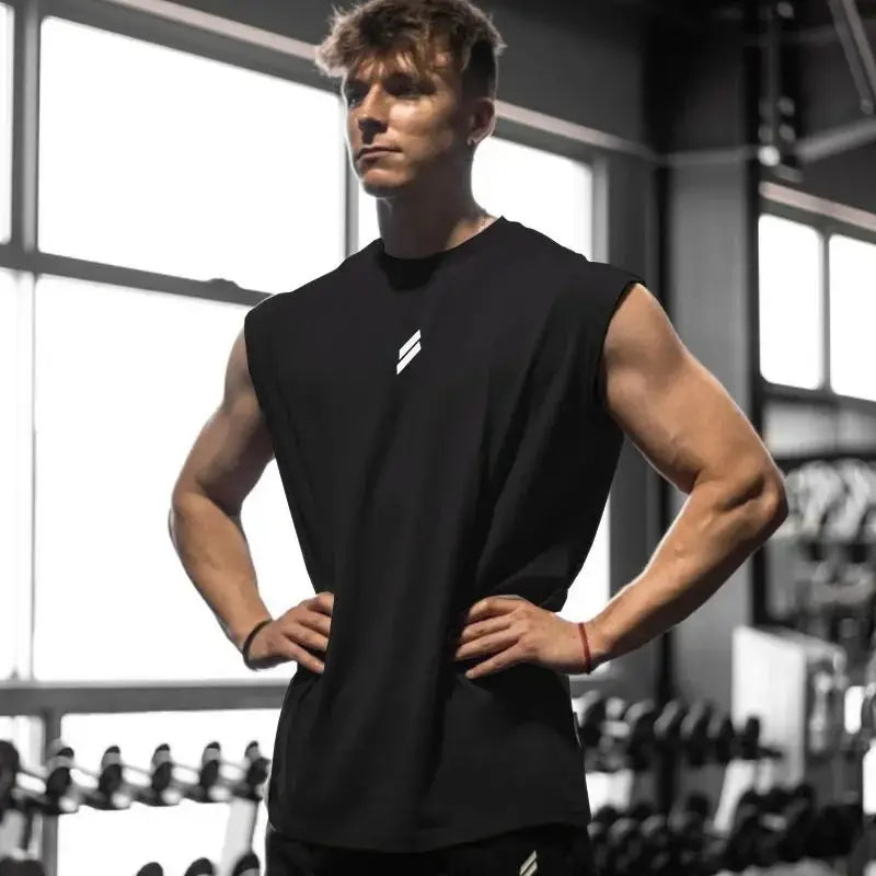 LOR MALE Sleeveless T-shirt Men Quick-drying Fitness Bodybuilding Shirt Male Fashion Basketball Vest Mesh Breathable Summer Gym Tank Men