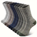 LOR MALE 5 Pairs Merino Wool Socks , Super Thick Hiking Socks Thermal