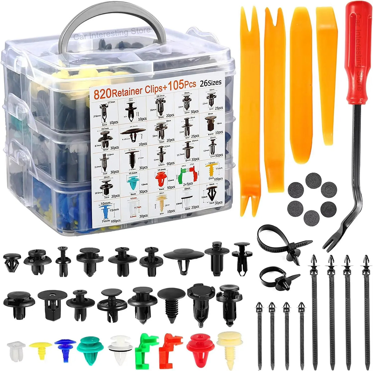 LOR MALE 800pcs-100Pcs Car Fastener Clips Kit Fender Rivet Plastic Clips Auto Body Push Retainer Pin Rivet Bumper Door Trim Panel Repair
