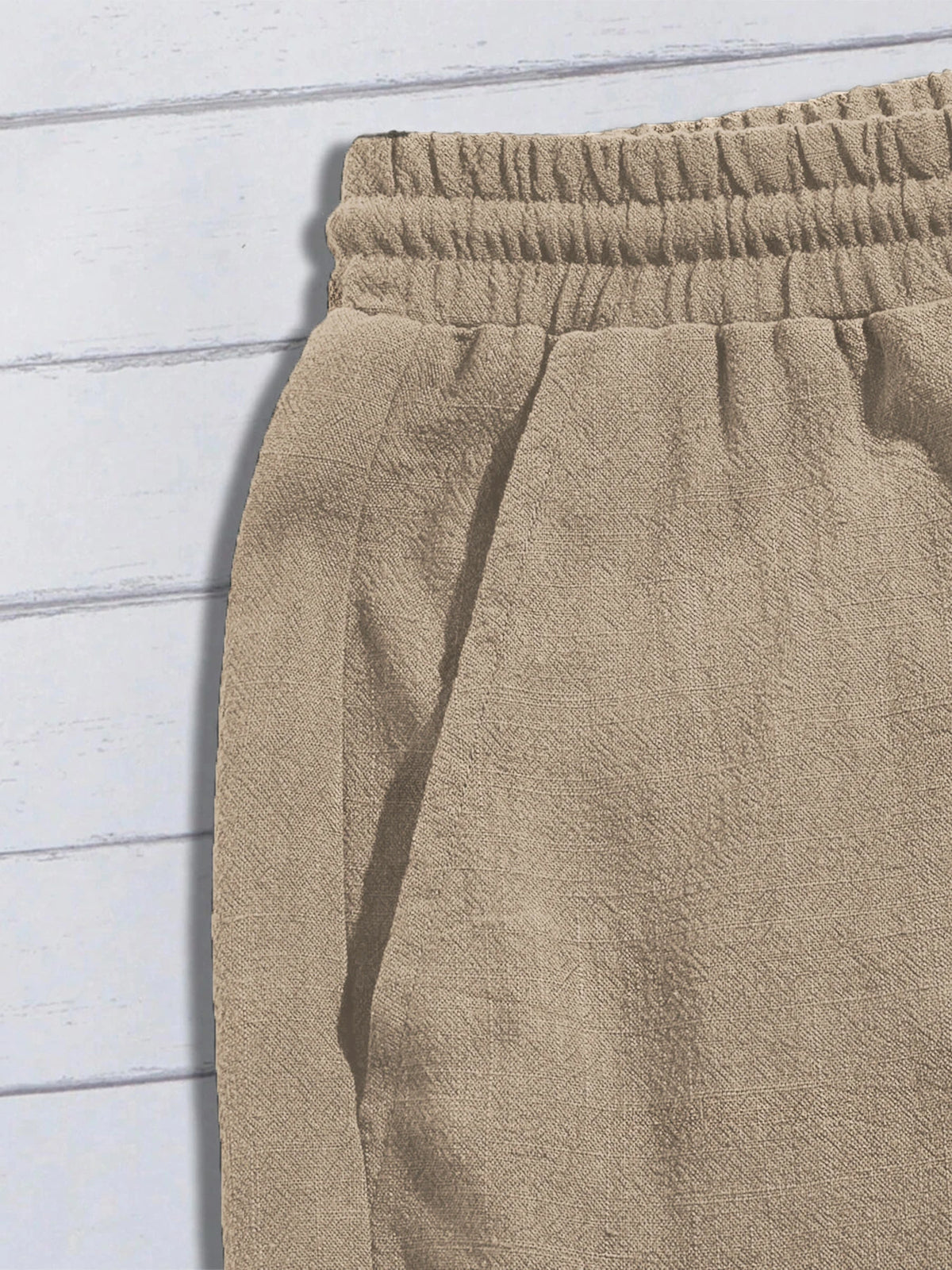 LOR MALE Summer thin linen shorts for men, loose and casual, five-inch pants, cotton and linen, breathable, suitable for beach and sports