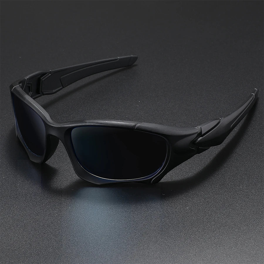 LOR MALE Outdoor Sports Polarized Sunglasses Men Curve Cutting Frame Stress-Resistant Lens Shield Sun Glasses Wome