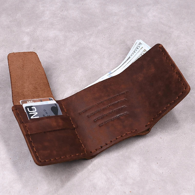 LOR MALE 100% Genuine Leather The Secret Life Of Walter Mitty Wallet Vintage