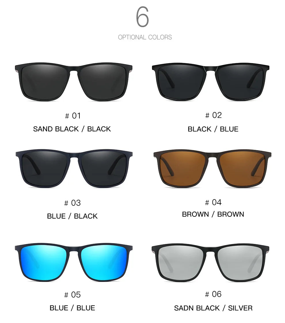LOR MALE Sports Sunglasses for Men Polarized Comfortable Wear Square Sun Glasses Male Light Weight Eyewear Accessory with Origina UV400